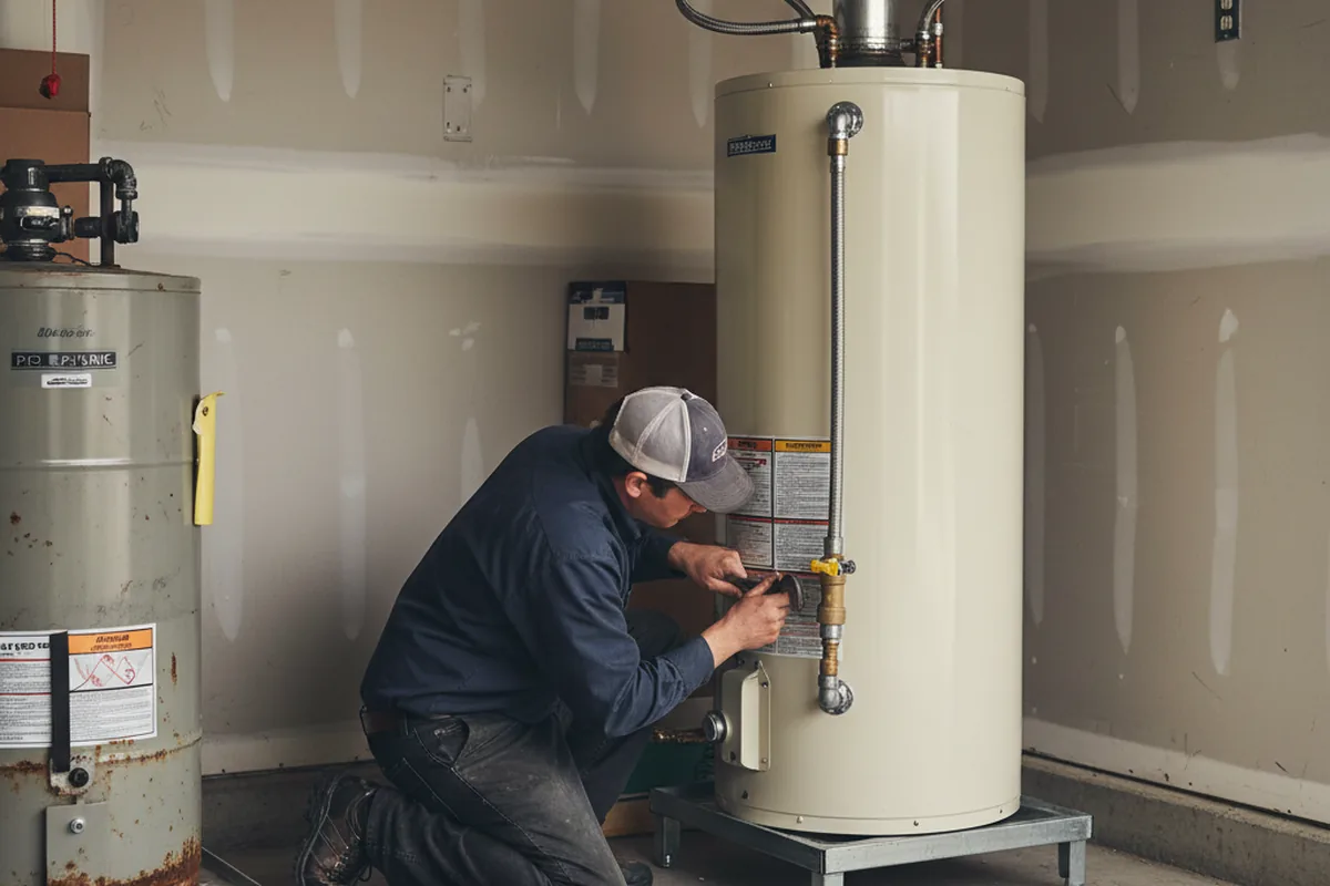 Water heater and shutoff valve replacement in Fairfield